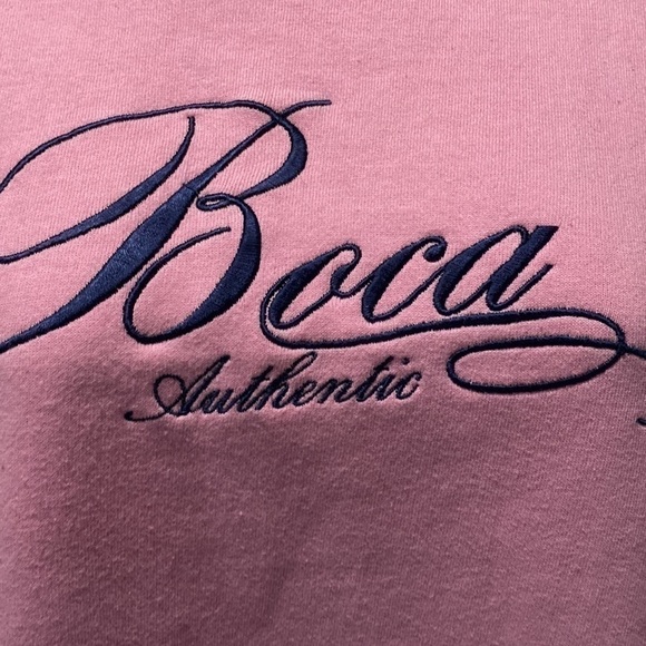 BOCA Authentic logo fleece sweatshirt unisex women sz 10-12 - Picture 4 of 11